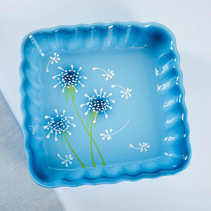 Емкость для запекания "Волна квадратная" 1,5л / 6,5х23х23см, расторопша