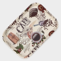 Поднос пластиковый прямоугольный Доляна &laquo;Самобранка&raquo;, 30&times;21&times;1,8 см, рисунок МИКС