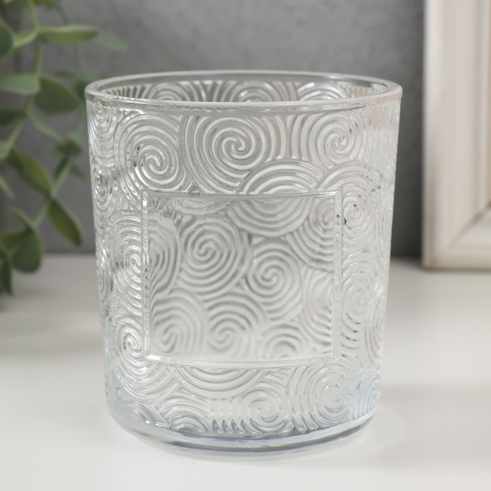 Банка для свечей стекло Банка для свечей стекло "Вихрь" прозрачная 350 мл 8,5х8,5х10 см