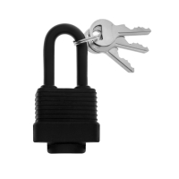 Замок навесной LOCKLAND, 30 мм, влагозащищенный, длинная дужка, 2 ключа, цвет черный Замок навесной LOCKLAND, 30 мм, влагозащищенный, длинная дужка, 2 ключа, цвет черный