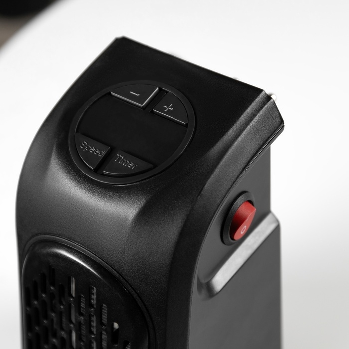 Портативный обогреватель Luazon LTO-02, 400Вт, 23 м&sup2;, 2 режима, чёрный, от сети