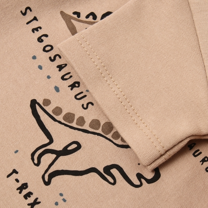 Костюм: футболка и шорты Крошка Я Dino, рост 68-74 см, бежевый/серый Костюм: футболка и шорты Крошка Я Dino, рост 68-74 см, бежевый/серый