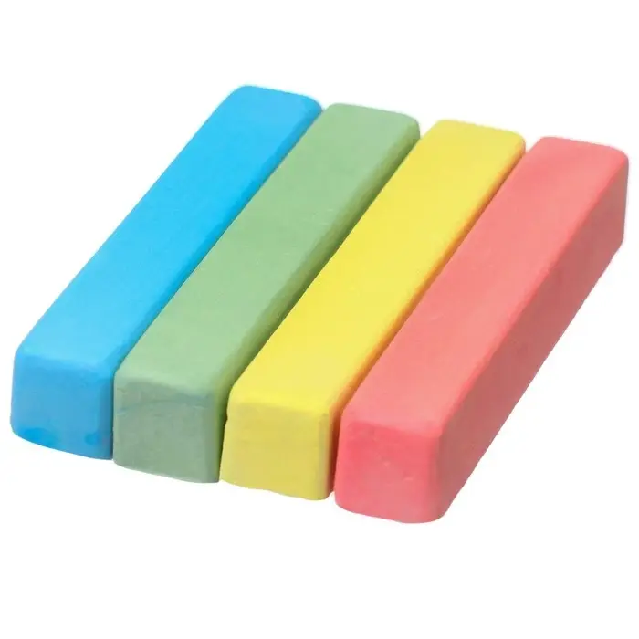 Мелки цветные школьные, набор 4 шт. &laquo;Тачки&raquo;, прямоугольные