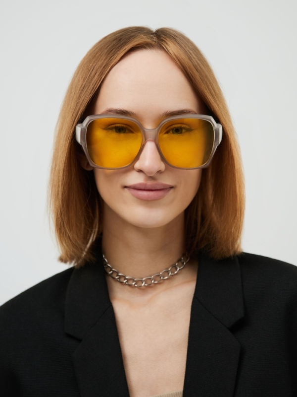 Очки для водителя, антиблик, антифары, uv 380, ширина 15.3 см, желтая линза