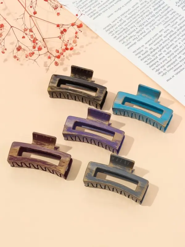 Краб для волос "Джастин" прямой, 8,5 см, микс