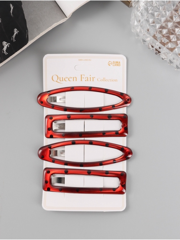 Невидимка для волос Невидимка для волос "Фрида" (набор 4 шт) 8 и 7 см, коричневый