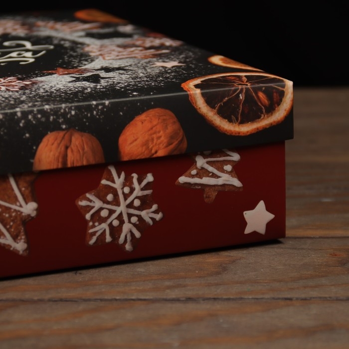 Новый год. Коробка подарочная новогодняя складная, крышка-дно Новый год. Коробка подарочная новогодняя складная, крышка-дно "Верю в чудеса" 30 х 30 х 8 см