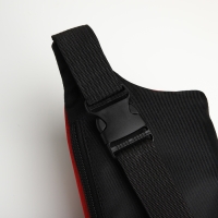 Сумка поясная на молнии, 3 наружных кармана, цвет красный/чёрный Сумка поясная на молнии, 3 наружных кармана, цвет красный/чёрный