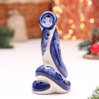 Сувенир "Змея", №4, гжель, 11 см