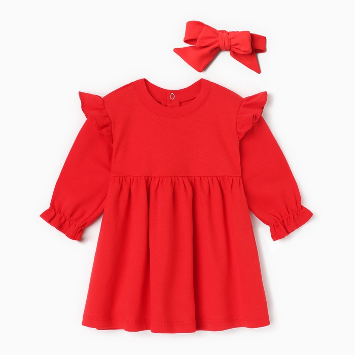 Платье и повязка Крошка Я, рост 86-92 см, красный Платье и повязка Крошка Я, рост 86-92 см, красный