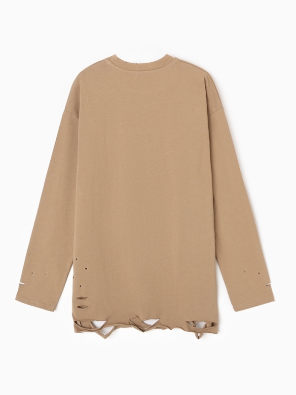 Футболка с длин. рукавом женский MINAKU: One Most Brand, цвет коричневый, ONESIZE