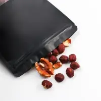 Пакет дой - пак, матовый, чёрный с окном, 14&times;20&times;4 см