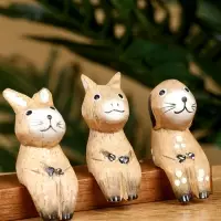 Сувенир &laquo;Зверушки на скамейке&raquo;, 18&times;6&times;4.5 см, дерево, коричневый