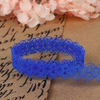Кружево капроновое, 15 мм &times; 10 &plusmn; 1 м, цвет синий