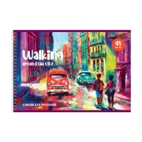 Альбом д/рис А4 48л греб Акварельный мир, обл мел карт, бл офс 100г/м2, МИКС Альбом д/рис А4 48л греб Акварельный мир, обл мел карт, бл офс 100г/м2, МИКС