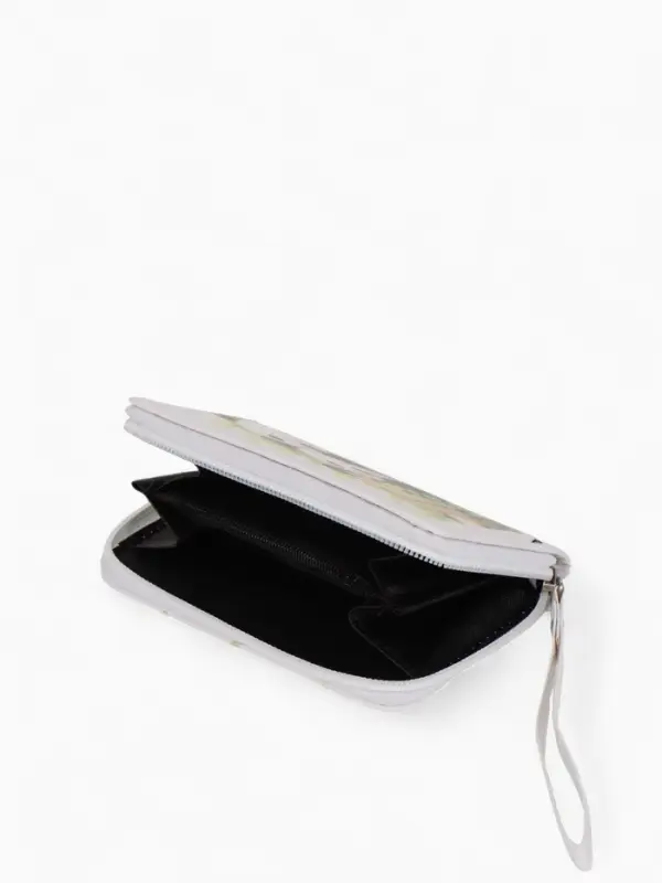 Кошелек дет 07-01-01 Июнь2530 медведь, 12*1,5*9 см, 2 отд+отд/молн, д/карт, белый