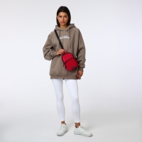 Сумка-слинг на молнии TEXTURA, наружный карман, цвет фуксия Сумка-слинг на молнии TEXTURA, наружный карман, цвет фуксия