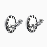 Клипсы «Тренд» объёмный круг, цвет серебро Клипсы «Тренд» объёмный круг, цвет серебро