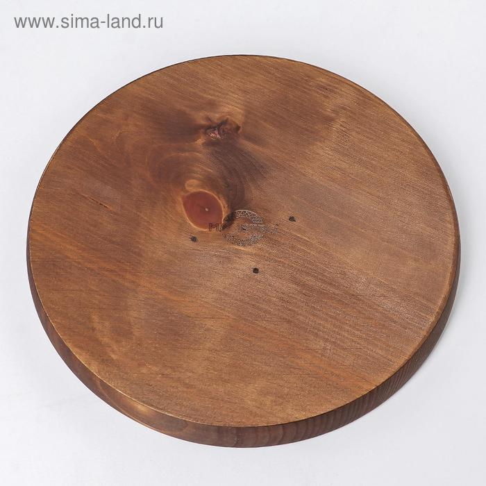 Поднос из натурального кедра Mаgistrо, 25&times;2,8 см, цвет шоколадный