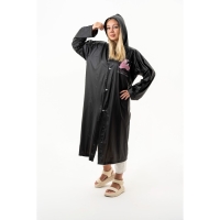 Дождевик взрослый плащ &laquo;На крыльях счастья&raquo;, размер универсальный, размер 42-48, 60 х 110 см, цвет чёрный