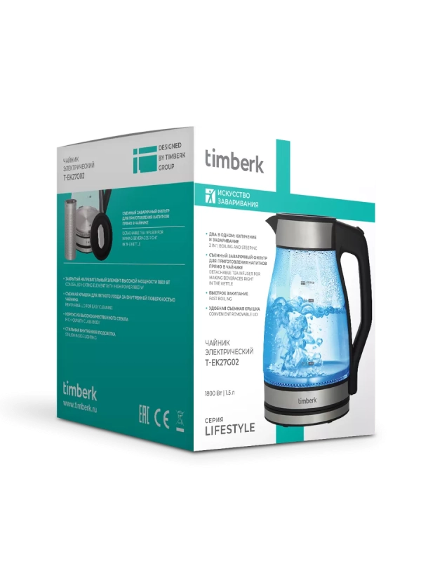 Чайник электрический с заварочным фильтром T-EK27G02