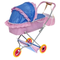 Коляска кукольная №10, цвет сиреневый с голубым Коляска кукольная №10, цвет сиреневый с голубым