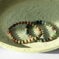 Набор браслетов 2 шт. шар №6 &laquo;Яшма и Унакит&raquo;