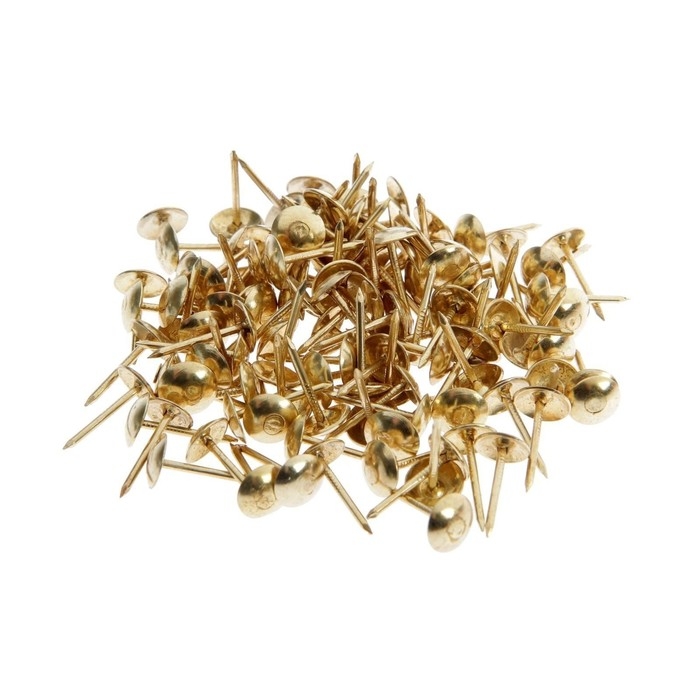 Гвозди ТУНДРА, декоративные, обивочные, 8х15 мм, золото, 500 шт Гвозди ТУНДРА, декоративные, обивочные, 8х15 мм, золото, 500 шт
