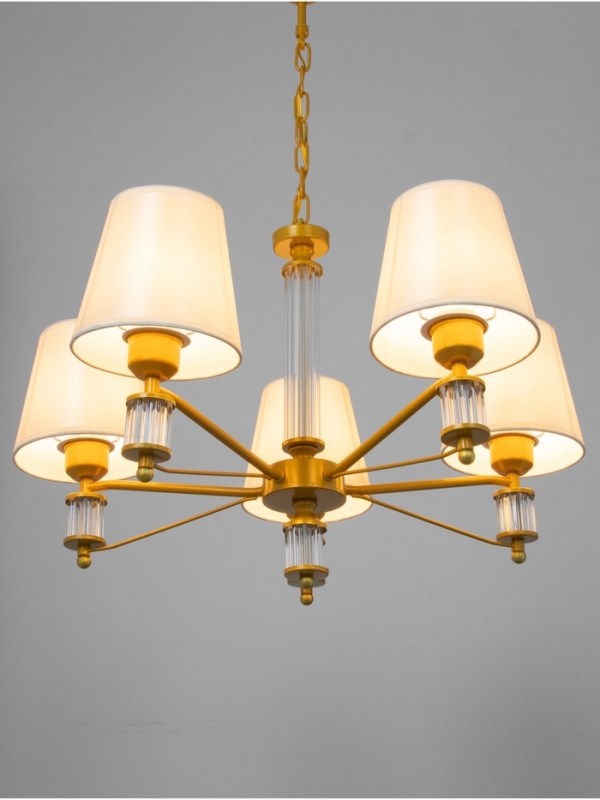 Люстра 1091/5GD 40Вт Е27 золото 60х60х38-78 см BayerLux