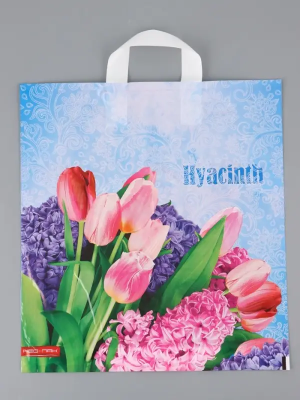 Пакет "Гиацинт, полиэтиленовый с вырубной ручкой 38х40 см, 40 мкм