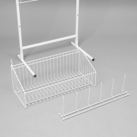 Стойка прикассовая, с крючками, 64&times;50&times;185 см, цвет белый