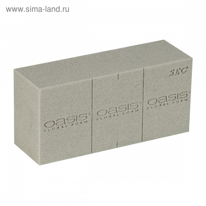 Губка флористическая "Оазис Сухой кирпич", 23 х 11 х 8 см