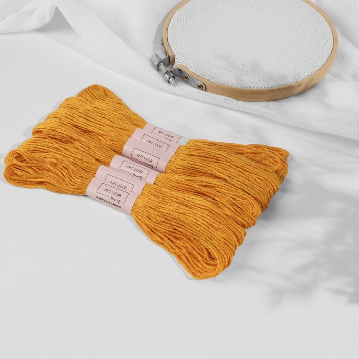 Набор ниток мулине №783, 8 &plusmn; 1 м, 6 шт, цвет топаз