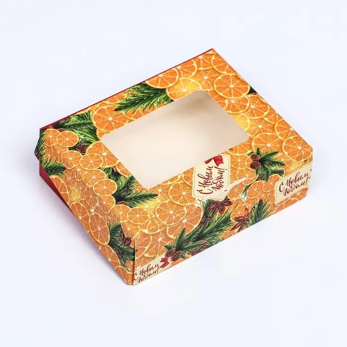 Коробка подарочная складная &laquo;С новым годом&raquo;, 10&times;8&times;3.5 см