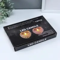 Светодиодная свеча LED "Свеча в сердце-льдинке" 3хLR1130 прозрачный 5,5х5,5х3,3 см