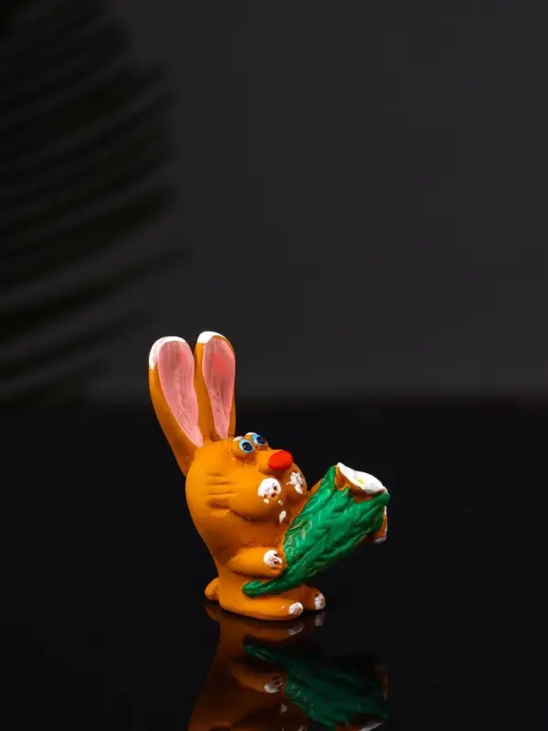 Фигура "Зайчик с цветами" 5х3х3.2 см