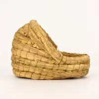 Гнездо для птиц плетёное из соломы, полузакрытое 15 х 10 х 10 см