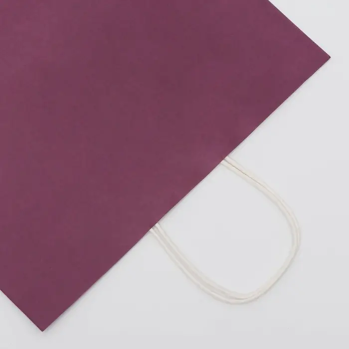 Пакет крафт сиреневый, круглая ручка, 32&times;19.5&times;37 см, 120 г