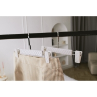 Вешалки для брюк и юбок LaDо́m Eliot, 29&times;15 см, 3 шт, с зажимами, цвет белый