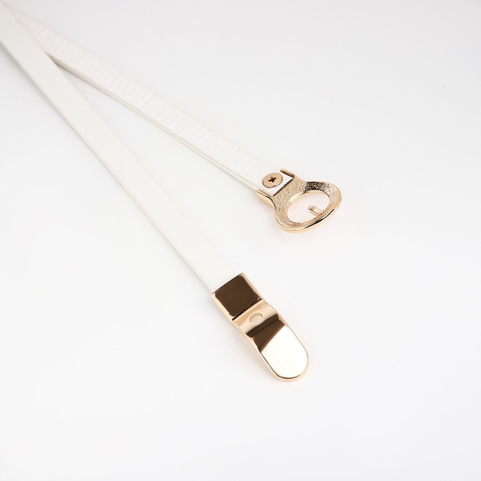 Ремень женский, ширина 1 см, пряжка металл, цвет белый Ремень женский, ширина 1 см, пряжка металл, цвет белый