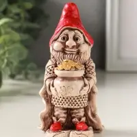 Фигурка гипс &laquo;Гном с мешком монет&raquo;, 11&times;6 см, роспись, слоновая кость