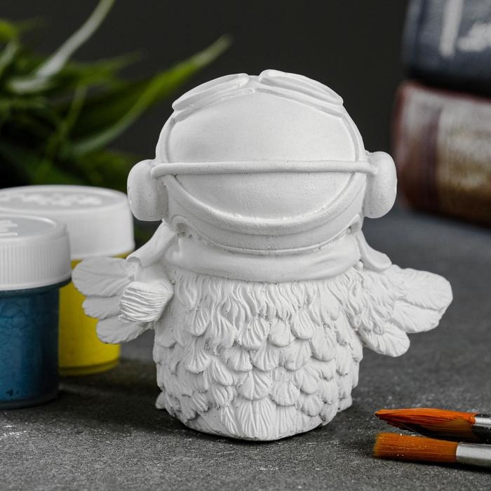 Фигура для раскраски "Сова пилот" 8х8х5см