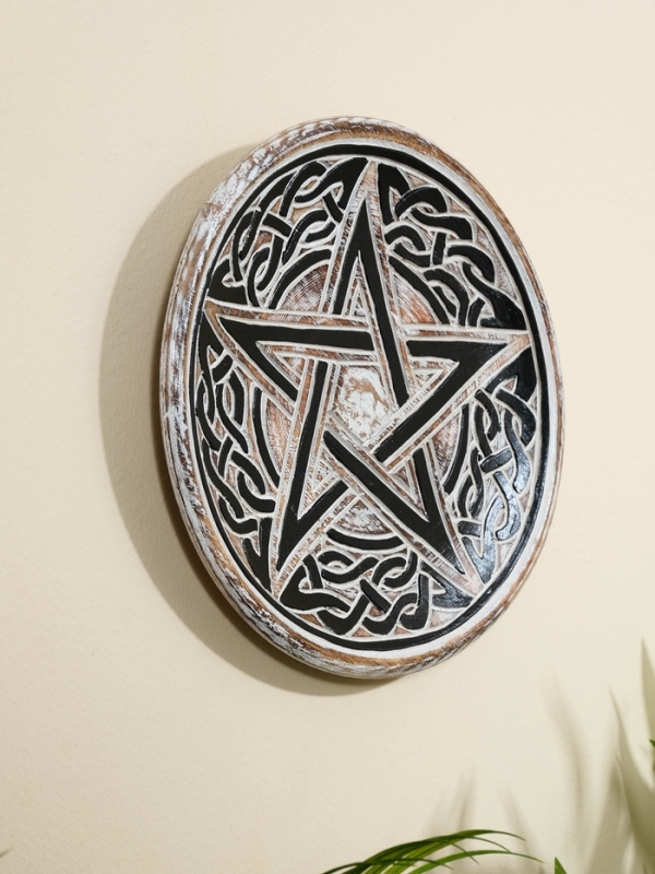 Панно резное дерево Панно резное дерево "Кельтская пентаграмма", 30х30х2,5 см