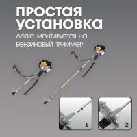 Насадка на триммер ТУНДРА, насос, вход 1/1.5", посадочное место 26 мм, шкив 9 зубьев