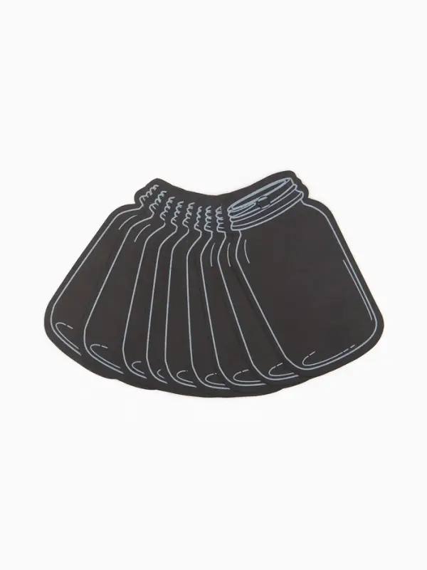 Меловой ценник-бирка &laquo;Банка&raquo; набор 10 шт., на верёвке, 9&times;5 см, цвет чёрный