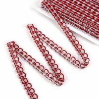 Тесьма плетёная красно-белый в рулоне 20 метров Тесьма плетёная красно-белый в рулоне 20 метров