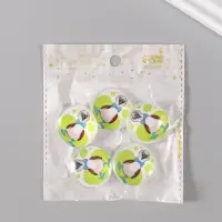 Кабошон стекло для творчества "Круг. Олуша" 3х3 см