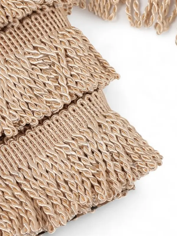 Бахрома жгут, 6,5 см, 20 м&plusmn;0.5, цвет бежевый