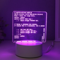 Светильник "Компьютерный код" LED RGB от сети RISALUX 9,5х15х16 см