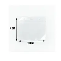 Бейдж - карман горизонтальный, внешний размер 110&times;90 мм, внутренний размер 105&times;60 мм, 25 мкр с защёлкой зип